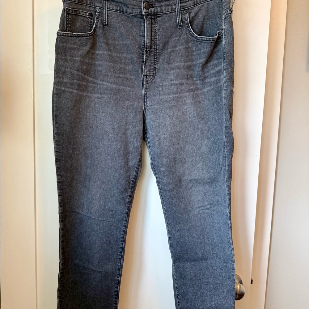 Madewell Perfect Vintage Straight Leg Jeans in Charcoal